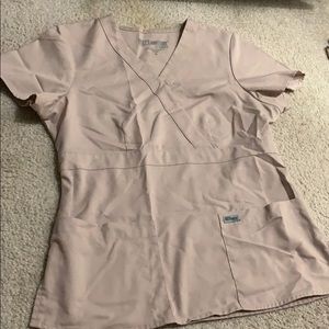 Greys Anatomy beige scrub top!